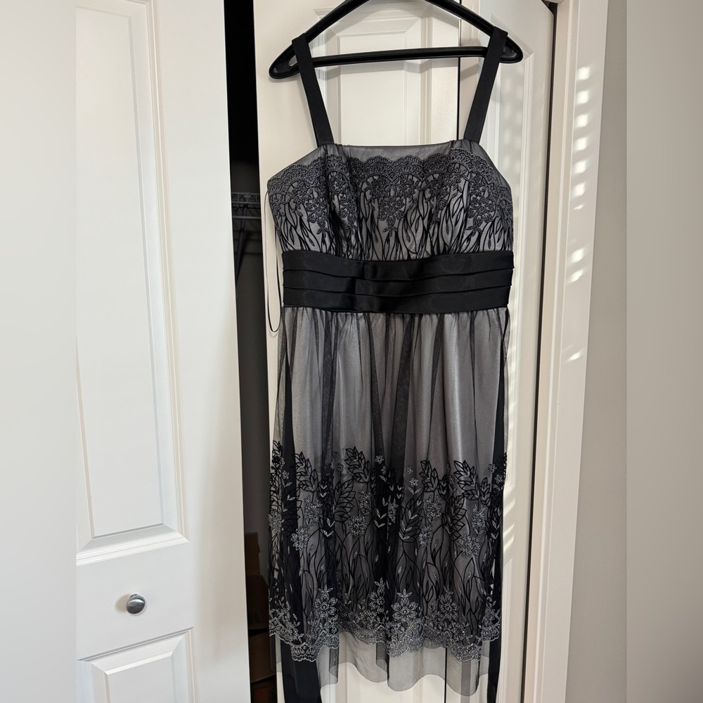 Elegant Black and Gray Dress